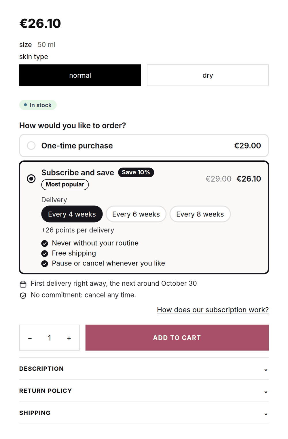 Offer a beauty or skincare subscription in your Shopify shop
